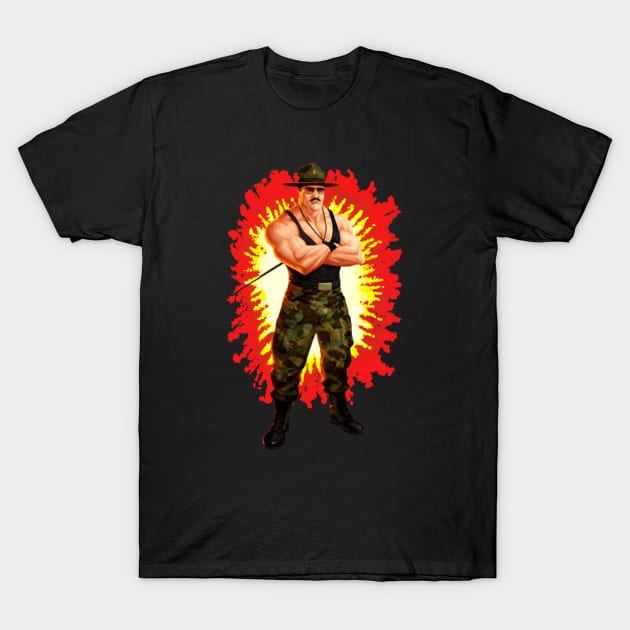 Sergeant SGT Slaughter GI Joe toy art card T-Shirt by EnglishGent